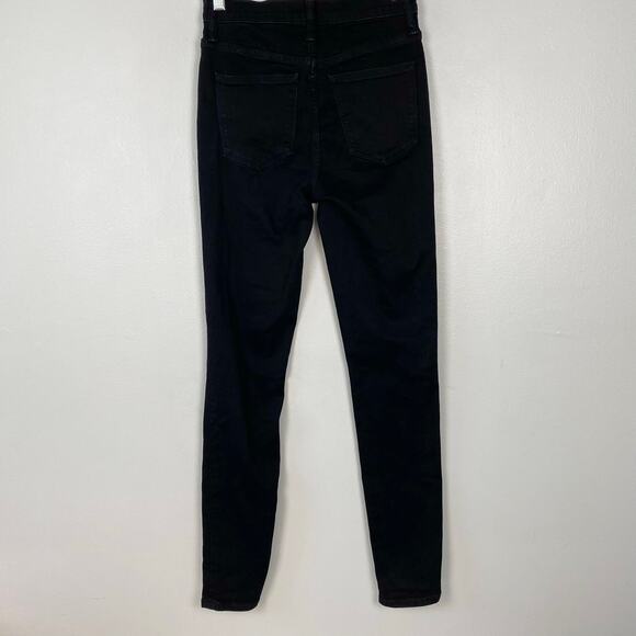 J. Crew Factory 10" High-Rise Skinny Jeans Black Stretch Jeggings Size 26 Tall - Picture 6 of 10